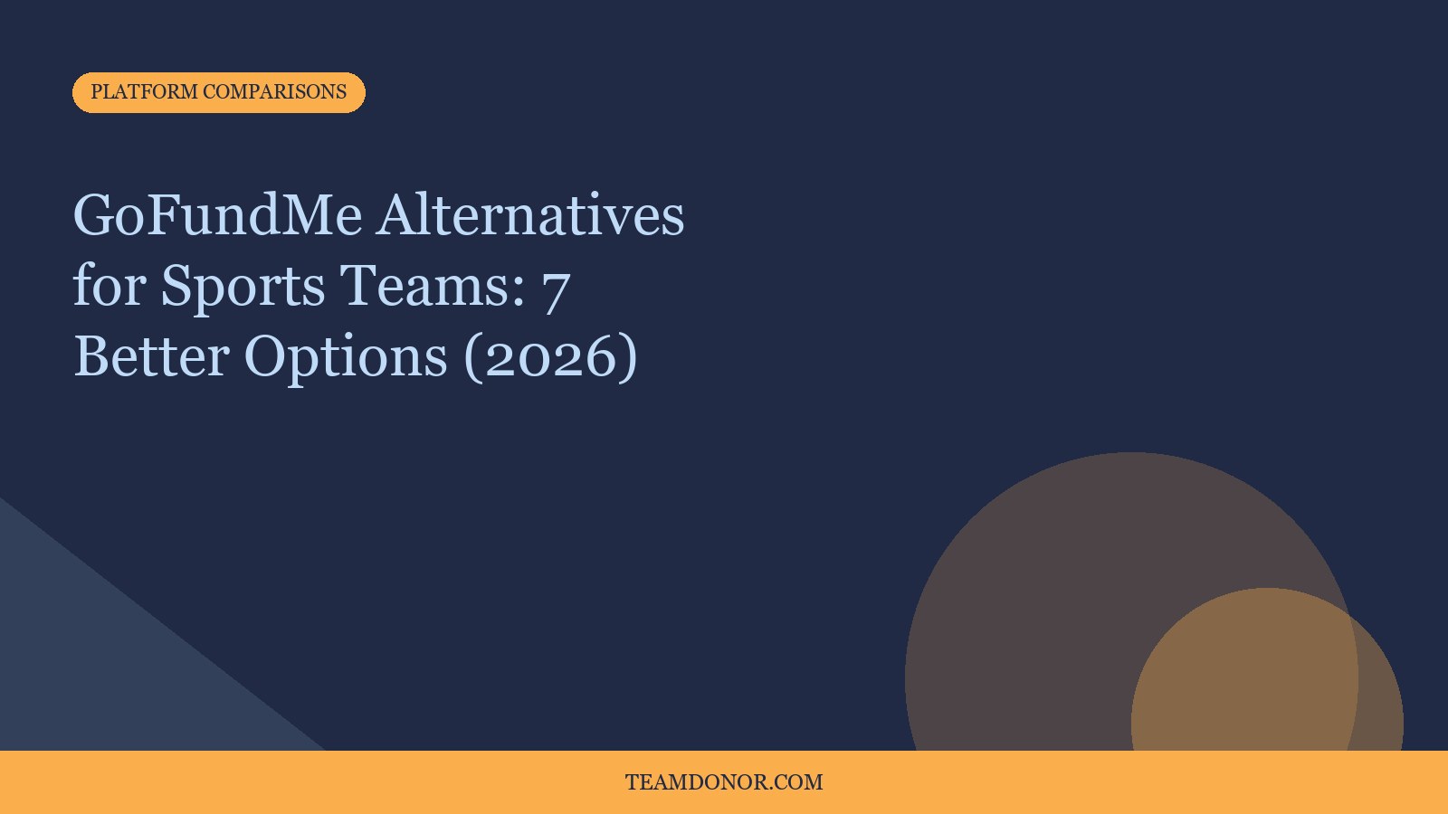 Comparison grid showing seven fundraising platforms ranked for sports team use
