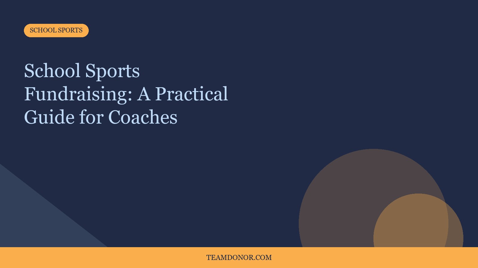School Sports Fundraising: A Practical Guide for Coaches